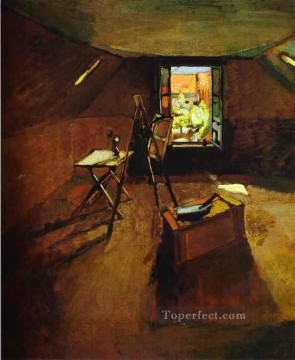  1903 Painting - Studio under the Eaves 1903 Fauvist